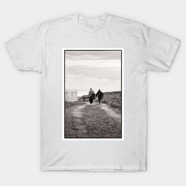 Fishermen heading home past the Mull of Galloway lighthouse - Scotland T-Shirt by richflintphoto